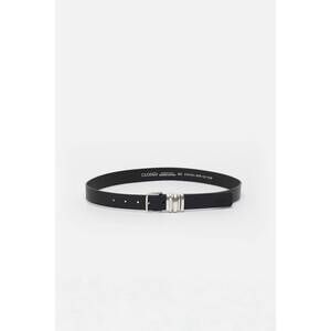 NEW CLOSED women's italian leather polished belt in black